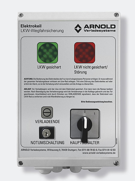 ARNOLD electric wheel chock control unit